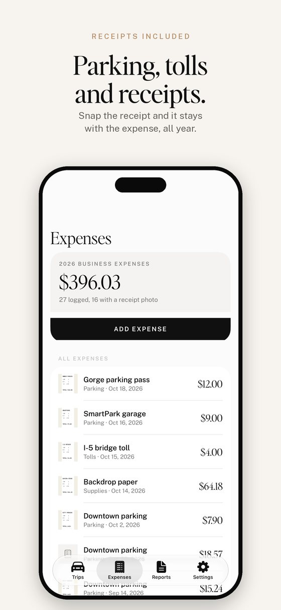 Expenses with receipt photos